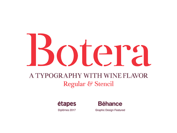 Botera: A free font with wine flavour