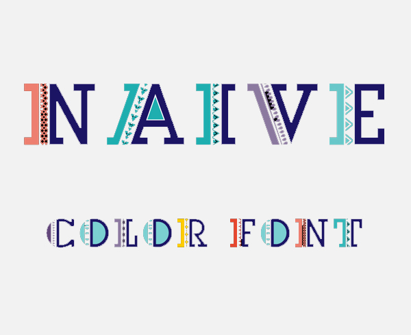 Naive color Free Font