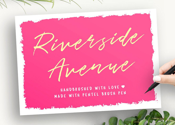 Riverside Avenue (hand brushed) Free Font