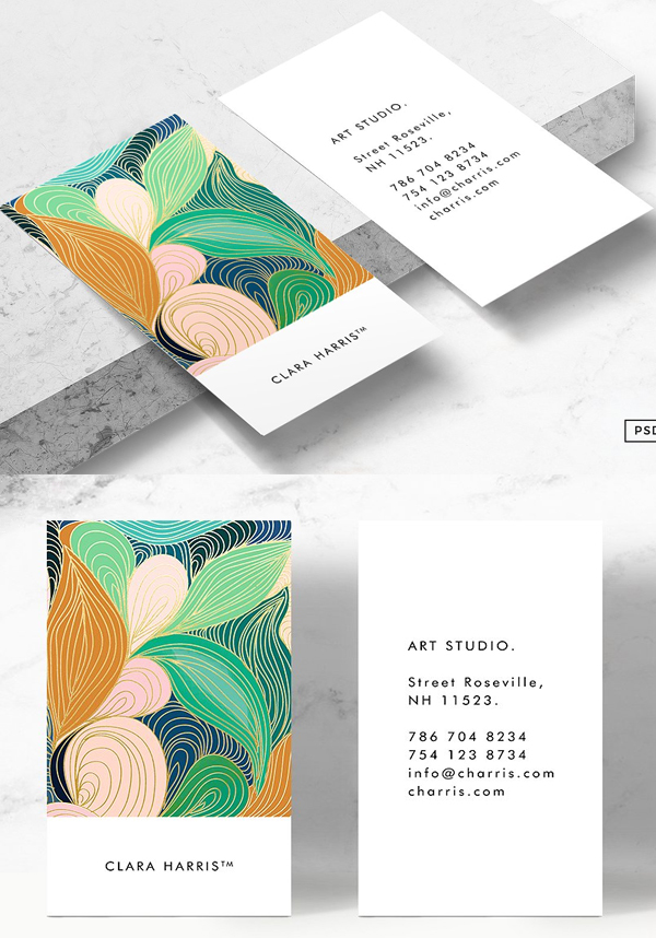 Swirly Art Business Card Tmeplate