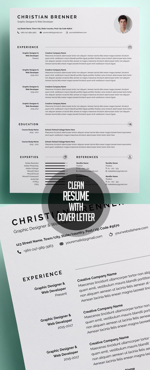 Clean Resume/CV With Cover Letter
