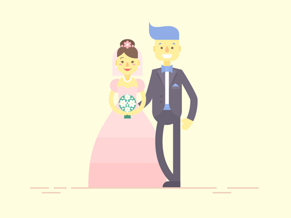 How to Create Flat Bride & Groom Characters in Adobe Illustrator
