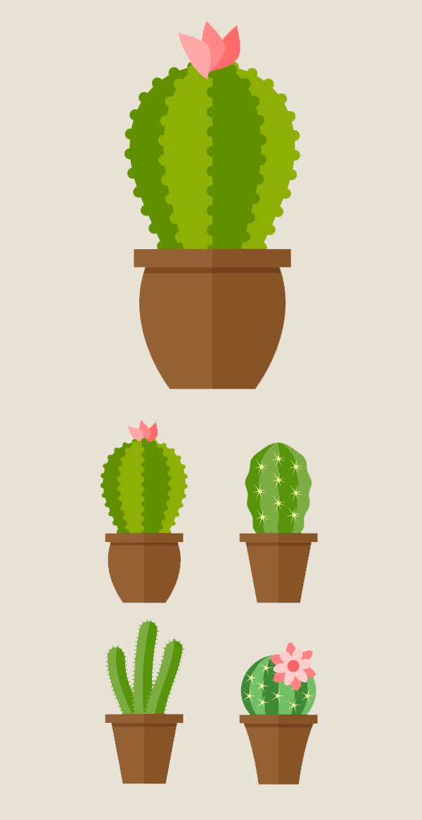 How to Create Vector Cacti in a Flat Style with VectorScribe