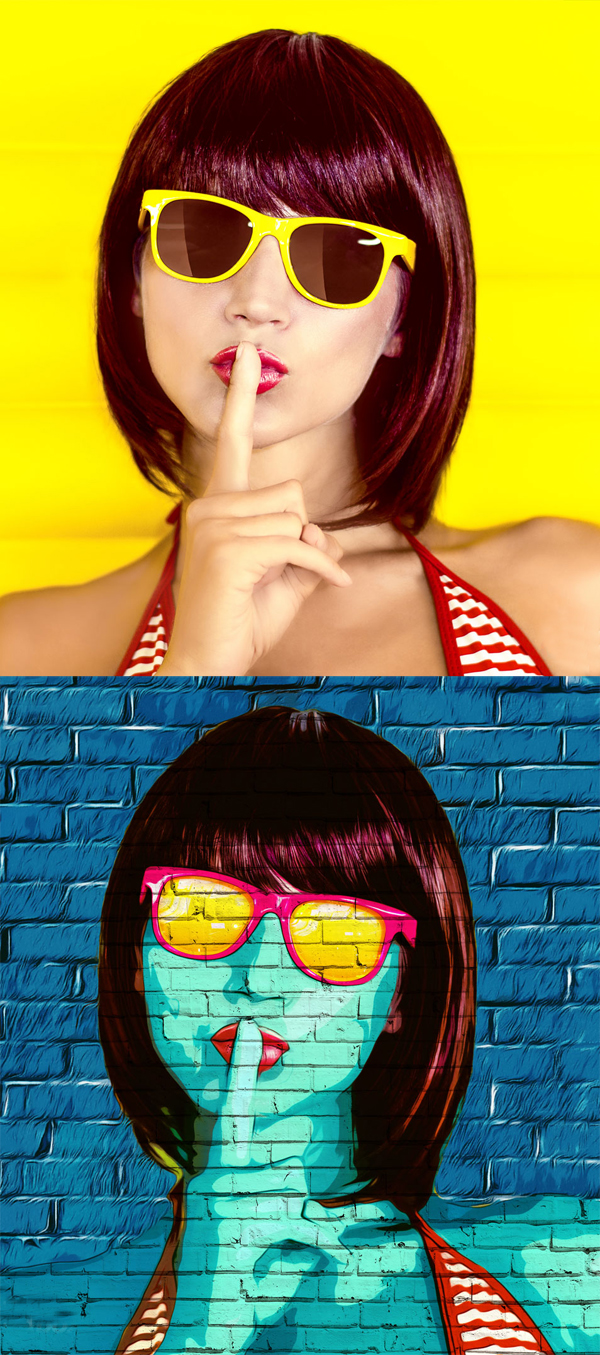How to Create Pop Art Photoshop Portrait Effect
