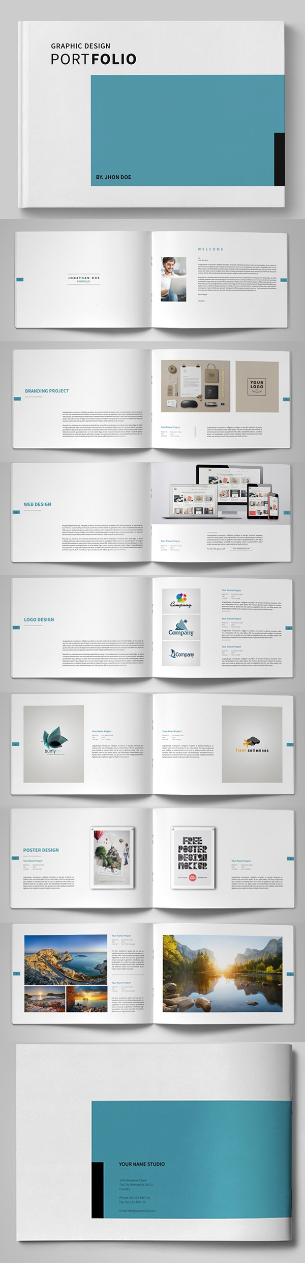 Graphic Design Portfolio Brochure Template