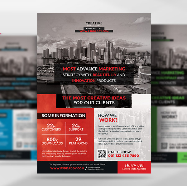 Free Multipurpose Corporate Flyer Template Set