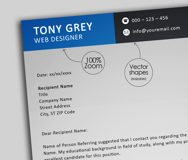 Freebie – Simple Resume Template with Cover Letter - 5