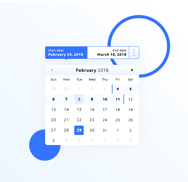 Freebie: Calendar Date Picker PSD