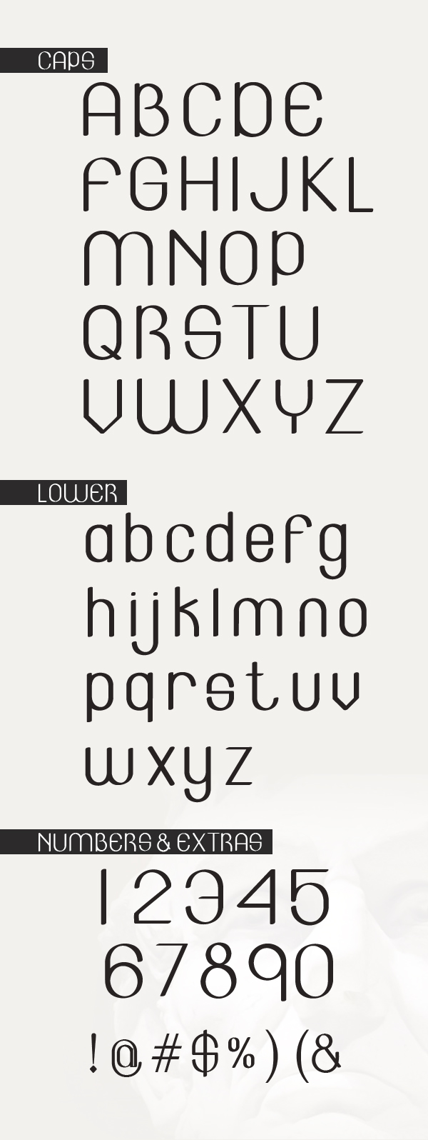 Lincoln Free Font Letters and Numbers