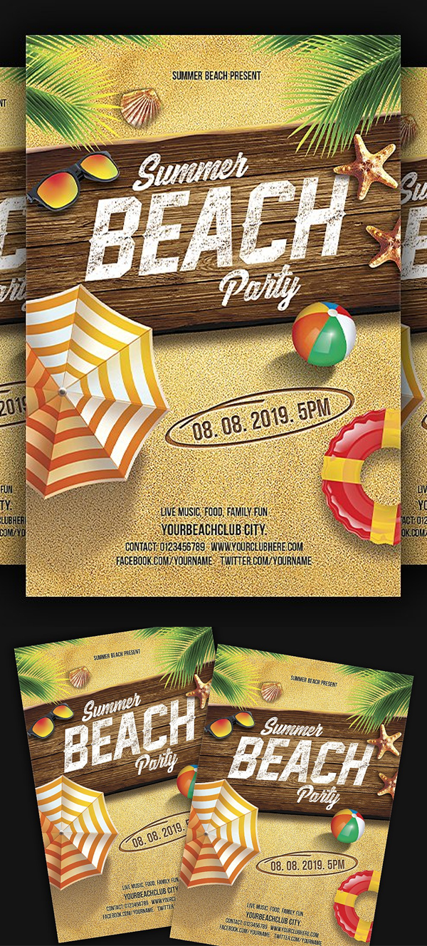 Summer Beach Party flyer