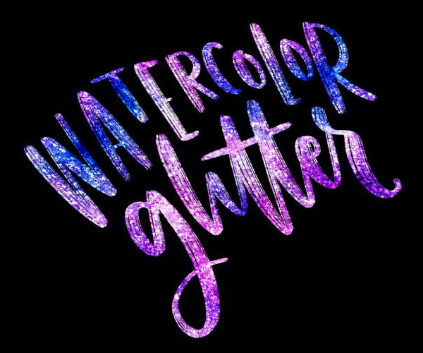 Create a Watercolor Glitter Lettering Effect in Procreate