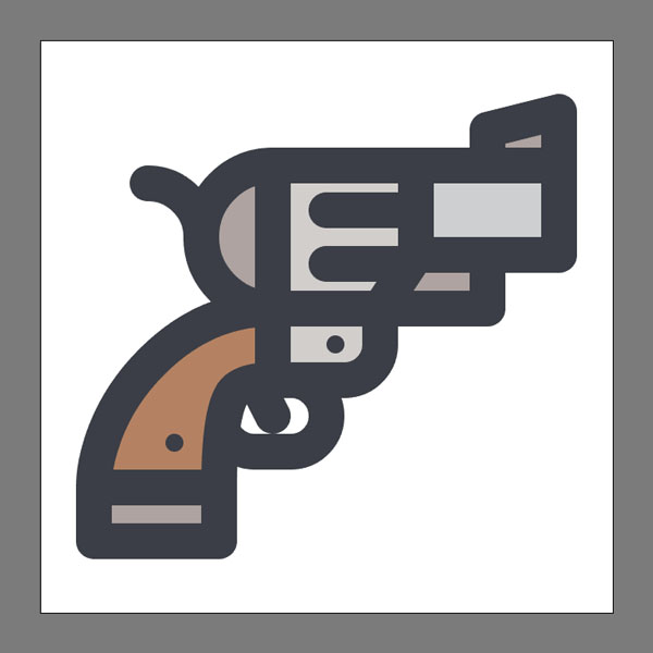 How to create a Revolver Icon in Illustrator Tutorial