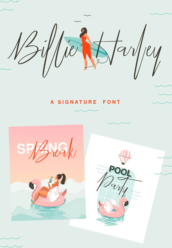 Billie Harley Signature Free Script Font