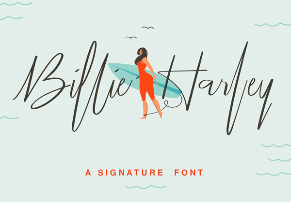 Billie Harley Signature Free Font