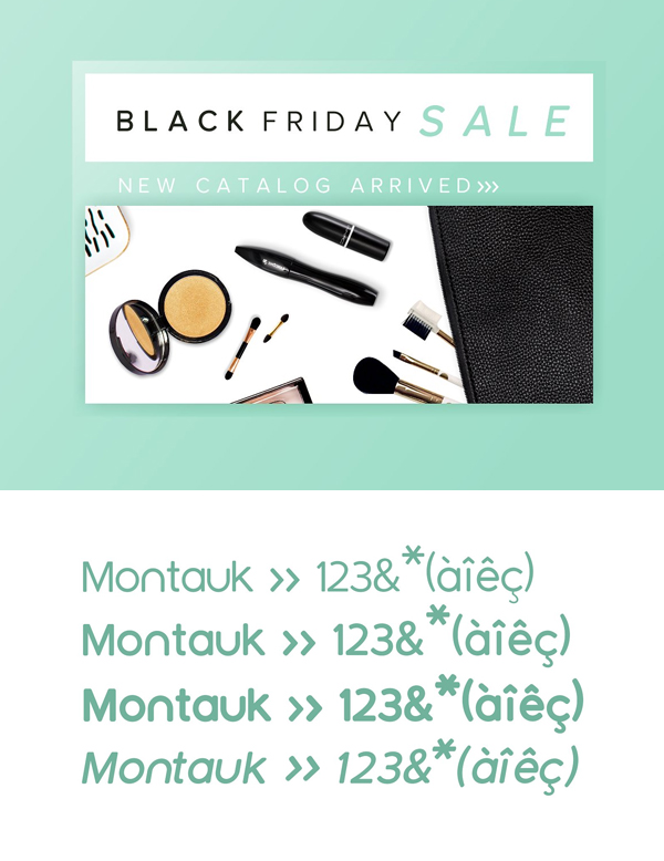 Montauk Free Font Letters and Numbers