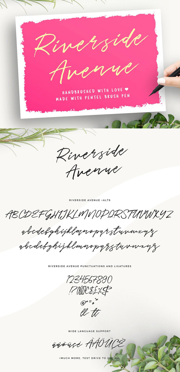 Riverside Avenue Free Script Font