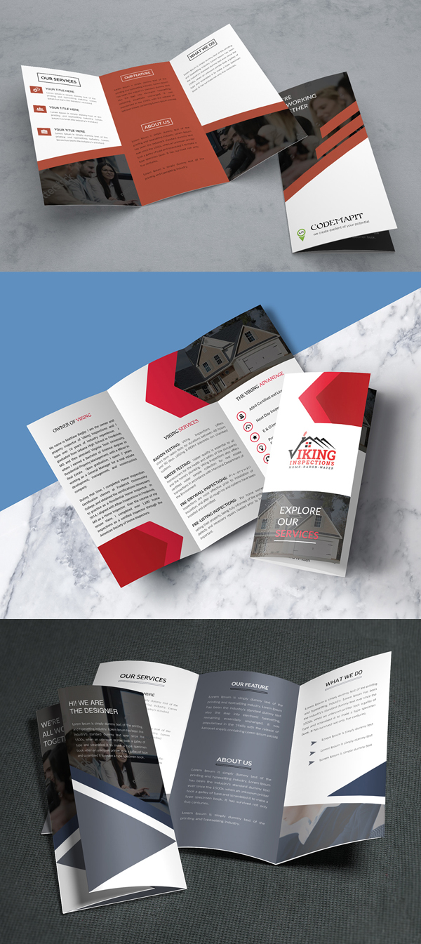 Free Corporate Tri Fold Brochure Template and Mockups
