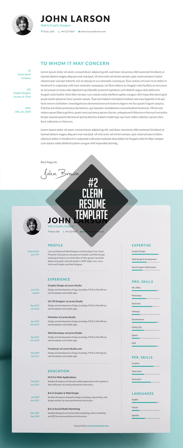 Clean Resume / CV Template