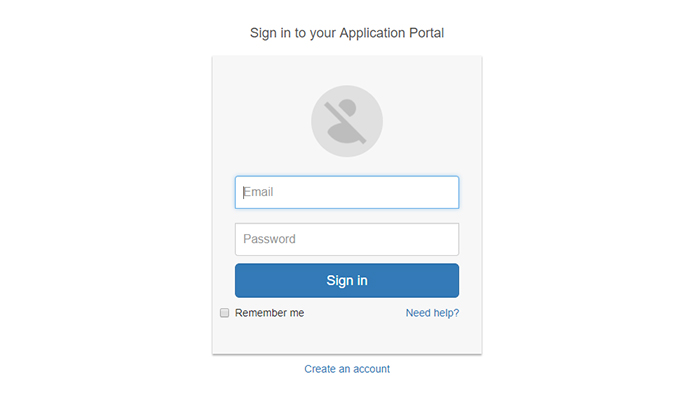 bootstrapped-powered login form