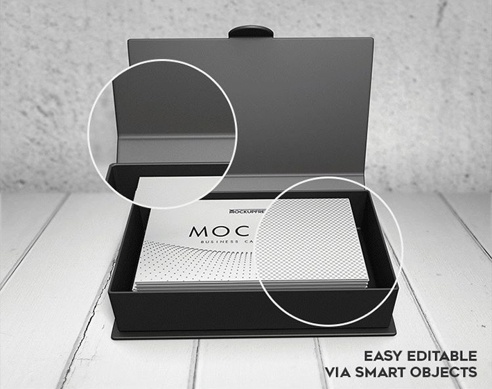 Elegant Business Card Design With Box Mockup Free Download