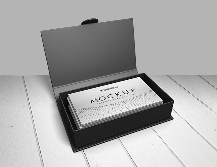 Elegant Business Card Design With Box Mockup Free Download