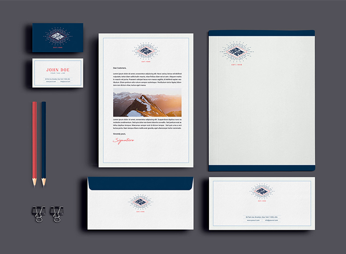 Stationary Mockup Free Download (PSD)