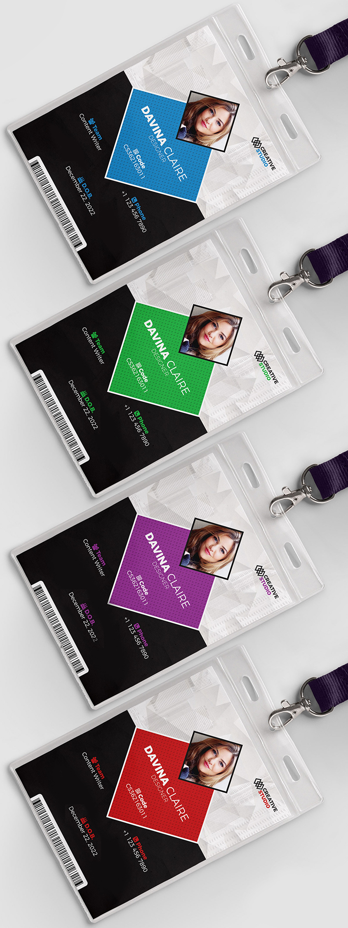 Free Download Awesome Identity Card Template PSD (Freebie)