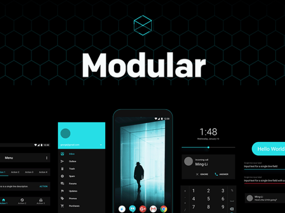 Modular: A free Android UI kit for Framer