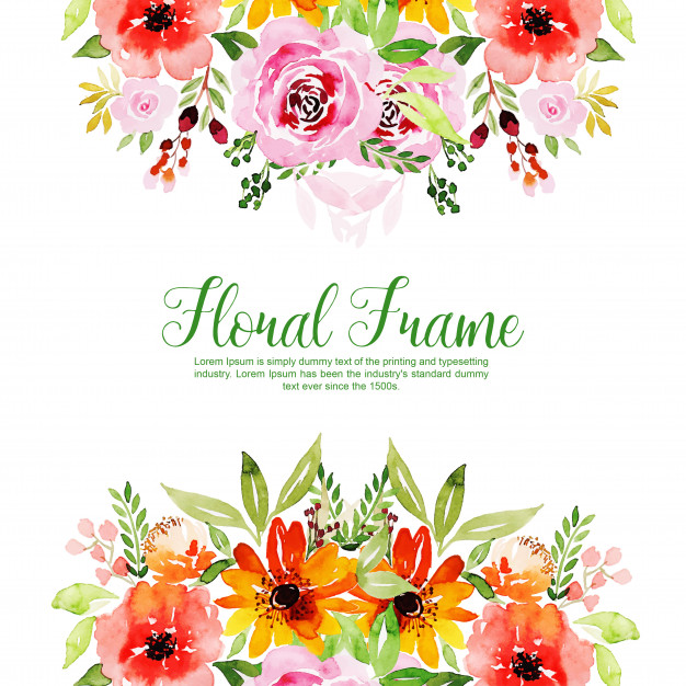floral summer frame