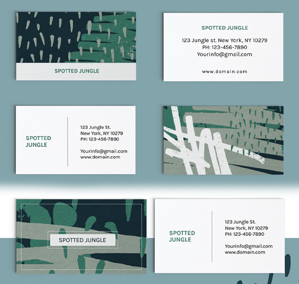 Paint Stroke Collage Business Cards