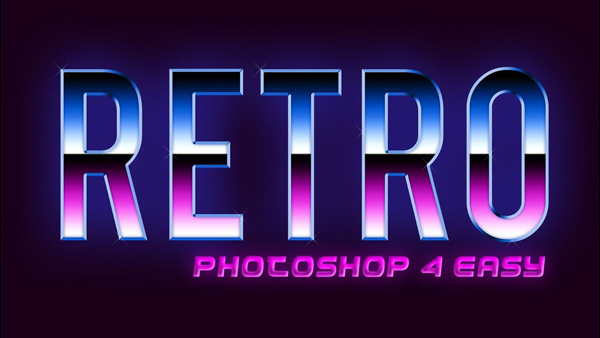 Retro Text Effect Adobe Photoshop Tutorial