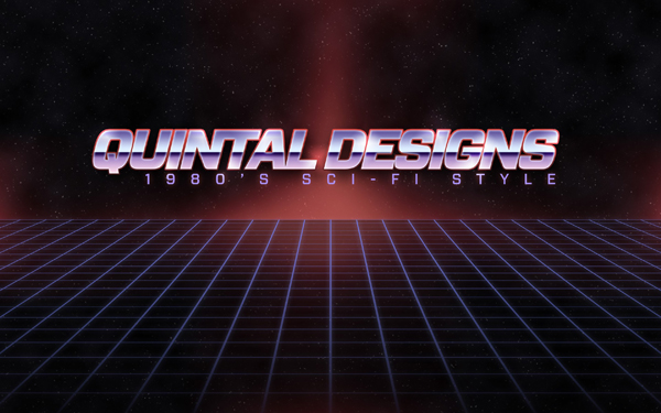 Retro 80's Sci-Fi logo in Photoshop