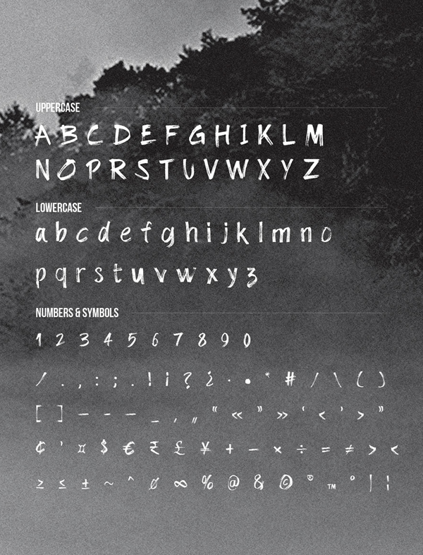 Dolbak Brush Font Letters