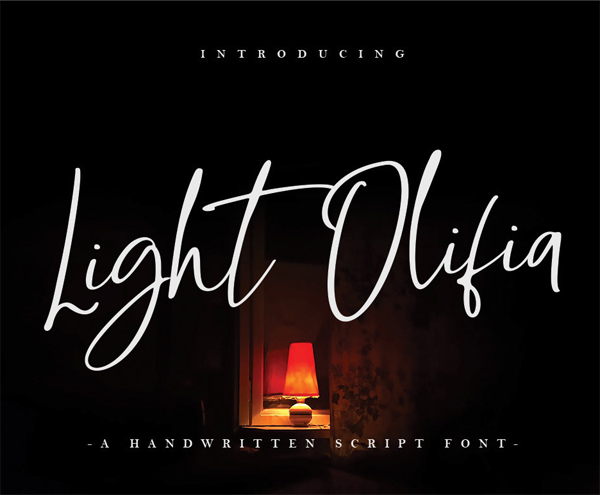 Light Olifia Script Free Font