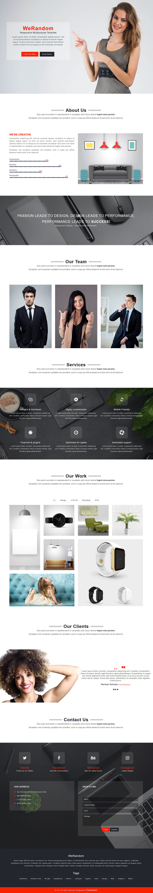 Free Multipurpose HTML5 Web Template