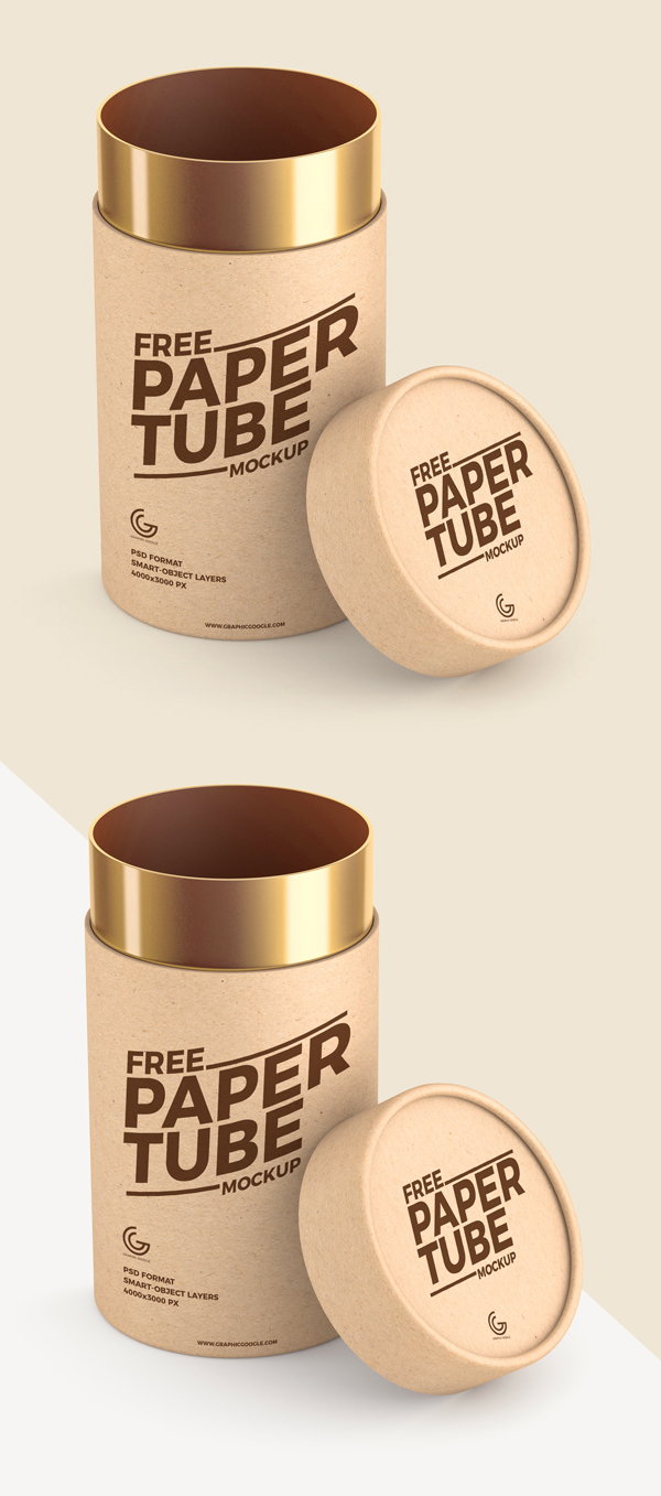 Free Paper Tube Mockup