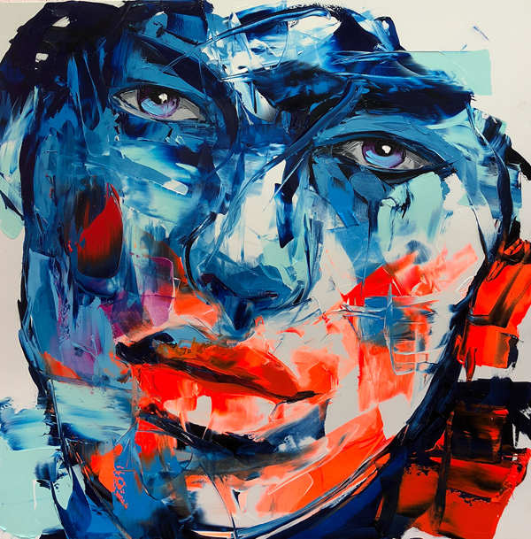Amazing Graffiti Portrait Painting by Francoise Nielly - 1