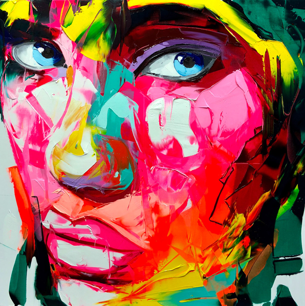 Amazing Graffiti Portrait Painting by Francoise Nielly - 11