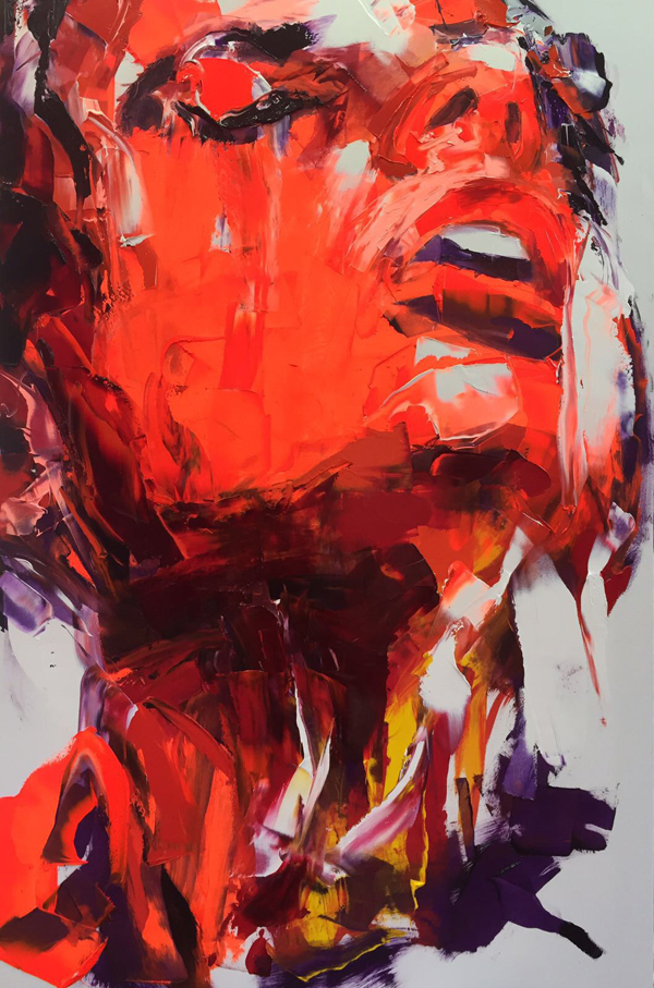 Amazing Graffiti Portrait Painting by Francoise Nielly - 22
