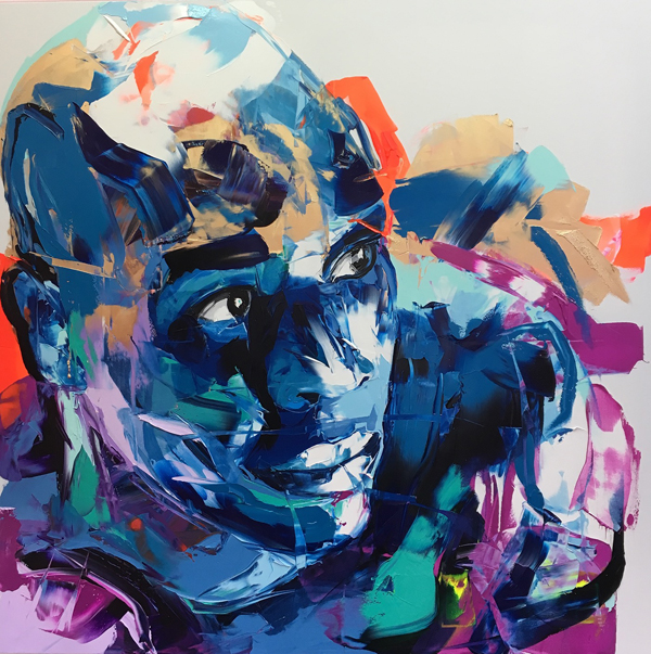 Amazing Graffiti Portrait Painting by Francoise Nielly - 23