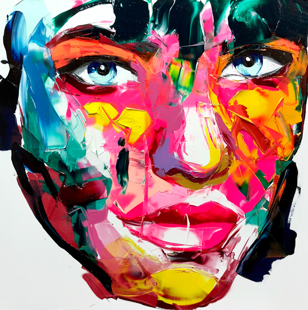 Amazing Graffiti Portrait Painting by Francoise Nielly - 9