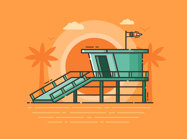 How to Create a Beach Guard Tower Illustration in Adobe Illustrator