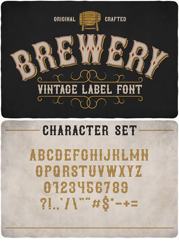 Brewery Label Font