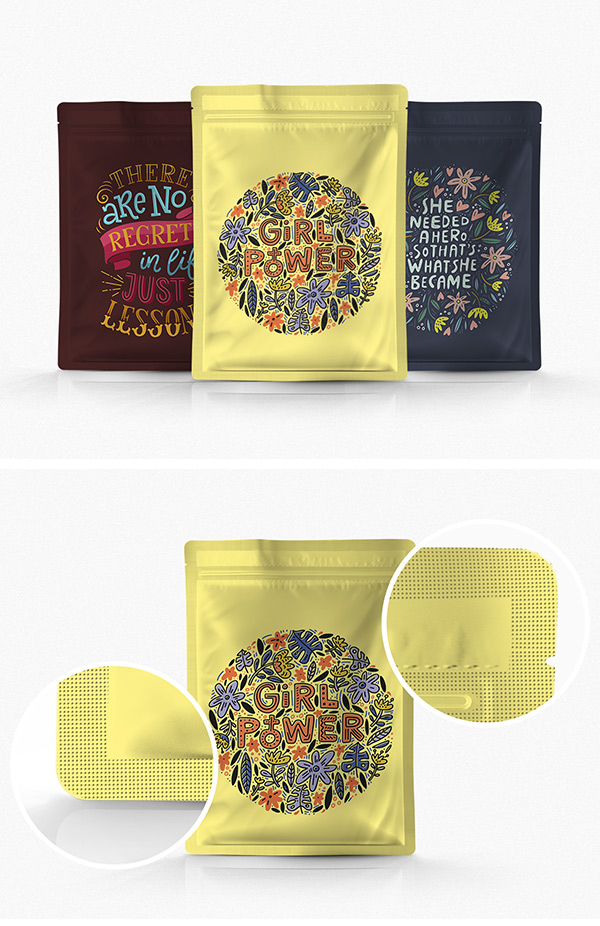 Free Pouch Packaging PSD Mockup