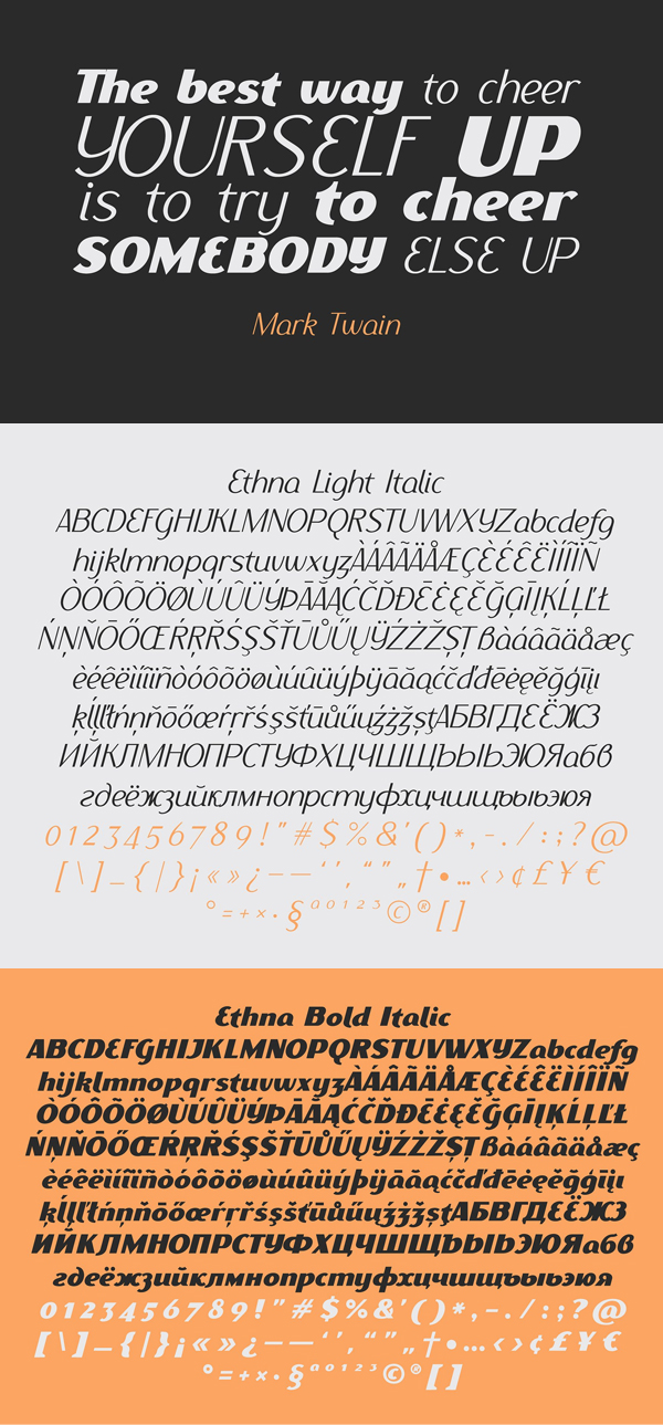 Ethna Font Letters