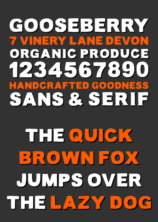 Lance Sans & Serif Font Letters