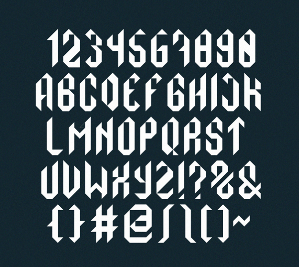 Monolith Font Letters