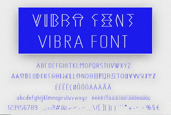 Vibra Type Font Letters