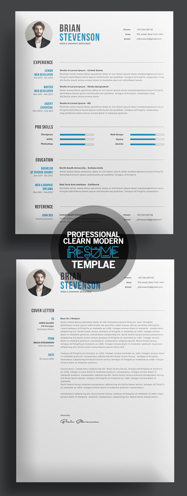 Creative Clearn Professional Resume Template