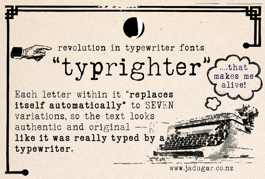 old typewriter font